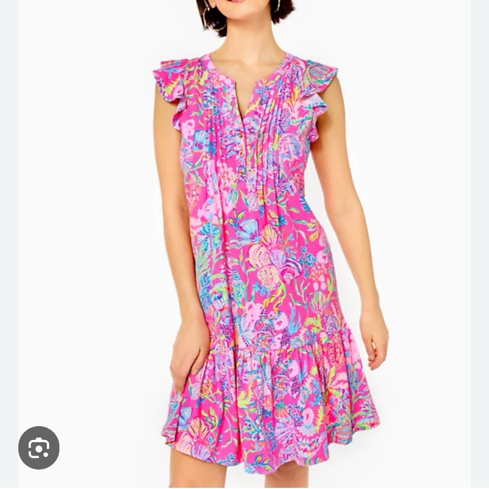 Lilly Pulitzer Golda Flutter Sleeved Dress